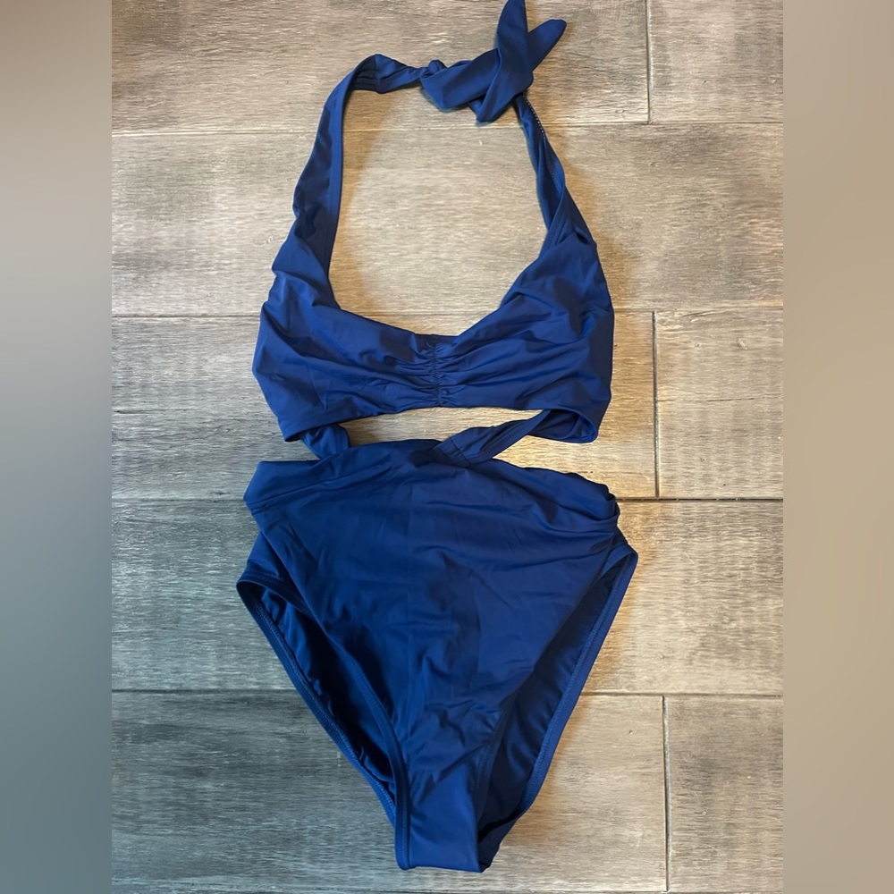 Kate Spade Blue One/ 2 Piece Swimsuit Size Small